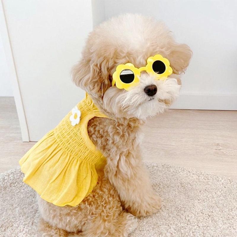 Летняя одежда для собак, платье для щенков, котят, собак, кружевная одежда для домашних животных, костюм для чихуахуа, бишона, йорка, одежда для домашних животных 2025 года, охлаждающий жилет для собак