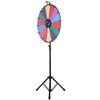 24” Color Prize Wheel Tripod Floor Stand Color Prize Wheel 14 Slots Dry Ease Fortune Spinner Fortune Spinning Game