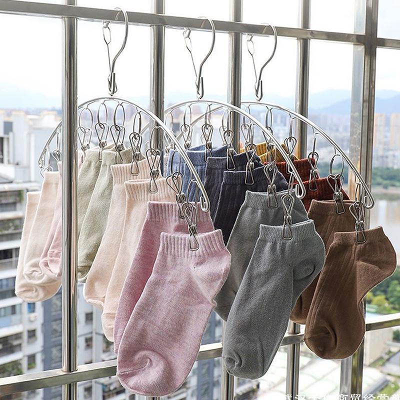 6-20 колышек, вешалка для сушки одежды из нержавеющей стали, ветрозащитная вешалка для одежды, зажимы для носков, вешалка для белья, вешалка для белья, держатель для носков