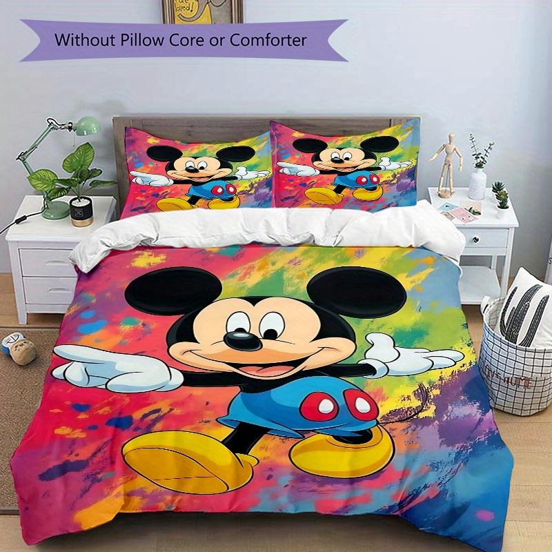 3pcs set Mickey Mouse1pc of quilt cover+2pcs of pillowcase, no core, print bedding, All Seasons Bedroom Setting057