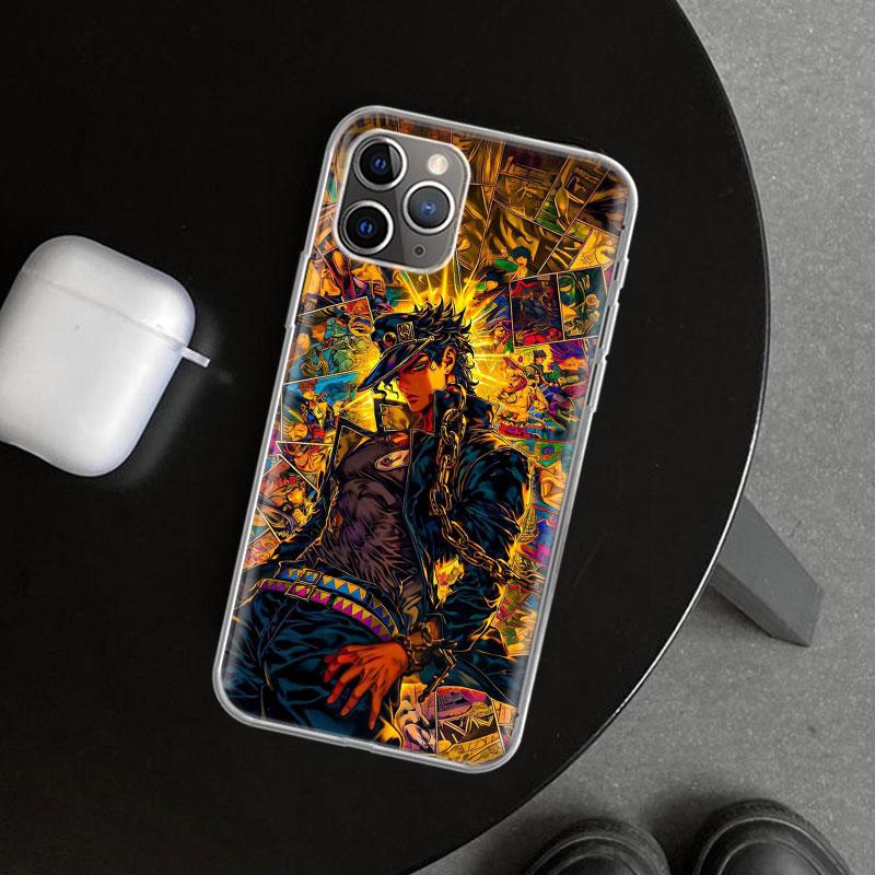 Чехол для телефона JoJo's Bizarre Adventure Kujo Jotaro для iPhone 11 12 13 Mini 14 15 Plus 16 Pro Max 17 Air 7 8 + SE Арт Кастоми