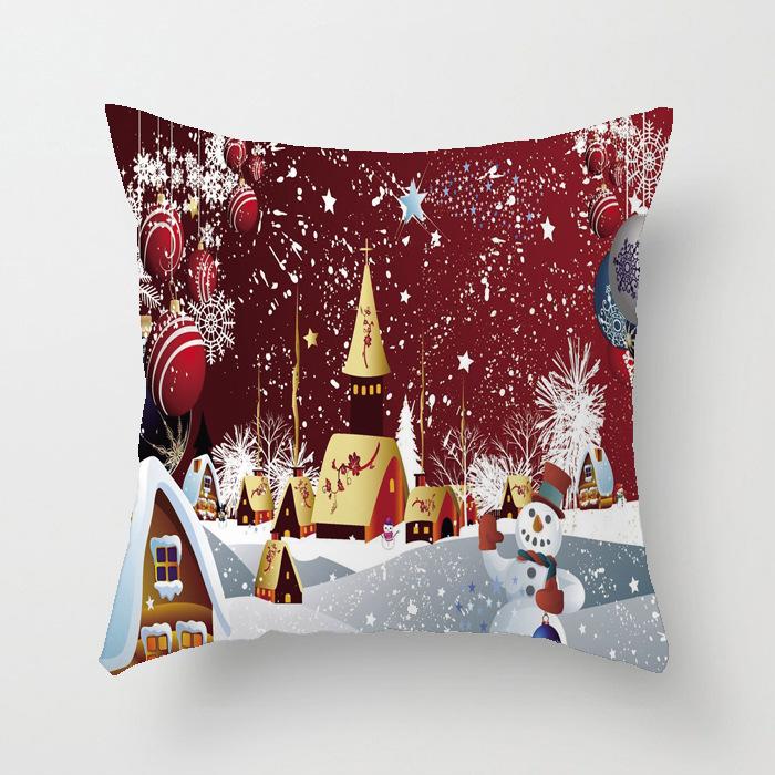 40/45/50/60cm Christmas Cushion Cover Christmas Ornament Home Christmas New Year Gift Pillow Case