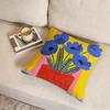 PBlooming Blue Anemone Cushion Cover Linen DoubleSided Pillowcase Sofa Cushion Cover MultiSize Home Decor