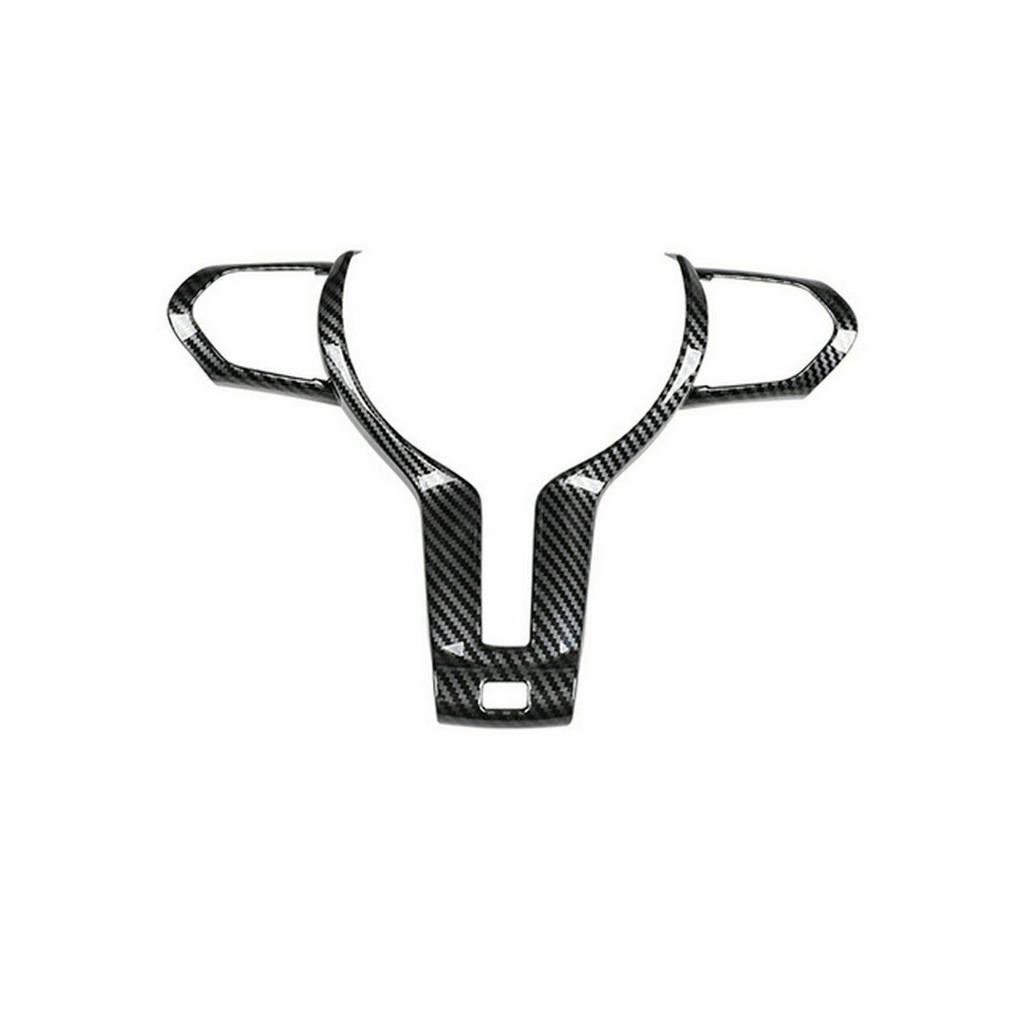For BMW F10 F22 F30 F32 F10 M Sport Carbon Fiber Look Car Interior Steering Wheel Trim Cover Sticker Button Frame