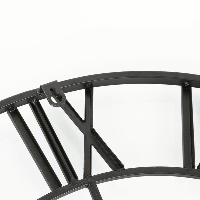 Большие уличные садовые настенные часы с металлическими римскими цифрами 40/47 см, круглый циферблат, черное золото, украшение для дома