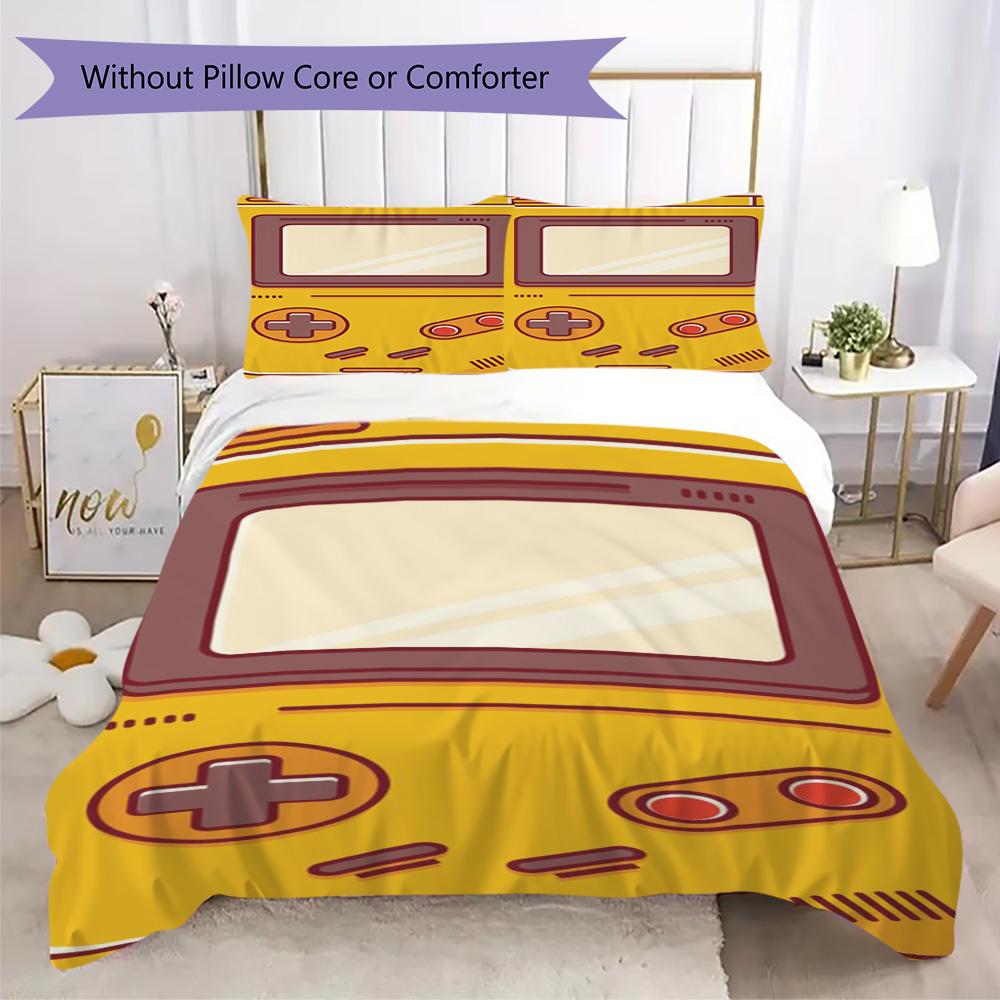 Game console Pattern Bedding,Quilt Set Quilt Cover Pillowcase Home Birthday Gift (1*duvet cover+2*pillowcase,without core)ZSJT0917440