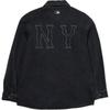 New MLB New York Yankees Denim Coopers Mega Logo New York Yankees Denim Shirts Shirt Unisex Black 3ADRB0144-50BKS