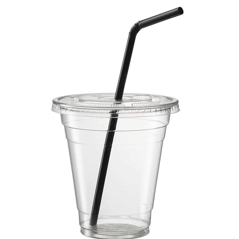 100 шт. черные пластиковые гибкие соломинки, подходящие для коктейльных вечеров, праздничных напитков на открытом воздухе и товаров для вечеринок