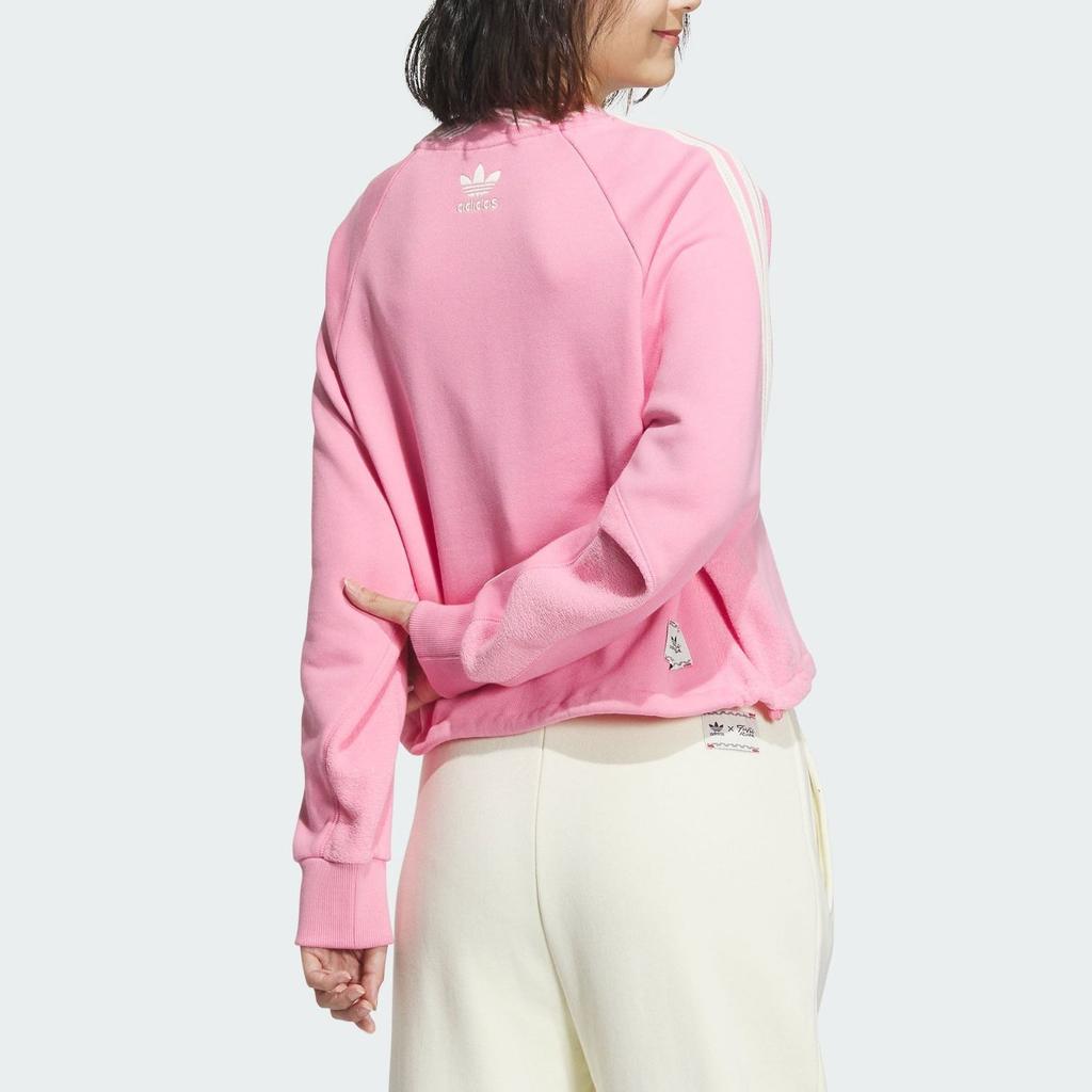 (WMNS) Свитшот adidas Originals с круглым вырезом Азиатский размер 'Розовый' Женский IX4229