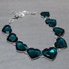 Lab Created Apatite Quartz Necklace 18" Adjustable Chain Heart Cut Jewelry Gifts