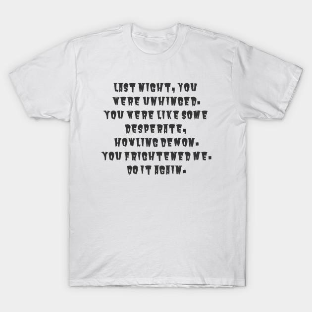 Asian Size Men Print T-shirt You Frightened Me, Do It Again No-Cut Heat Transfer Print Cotton Tshirt