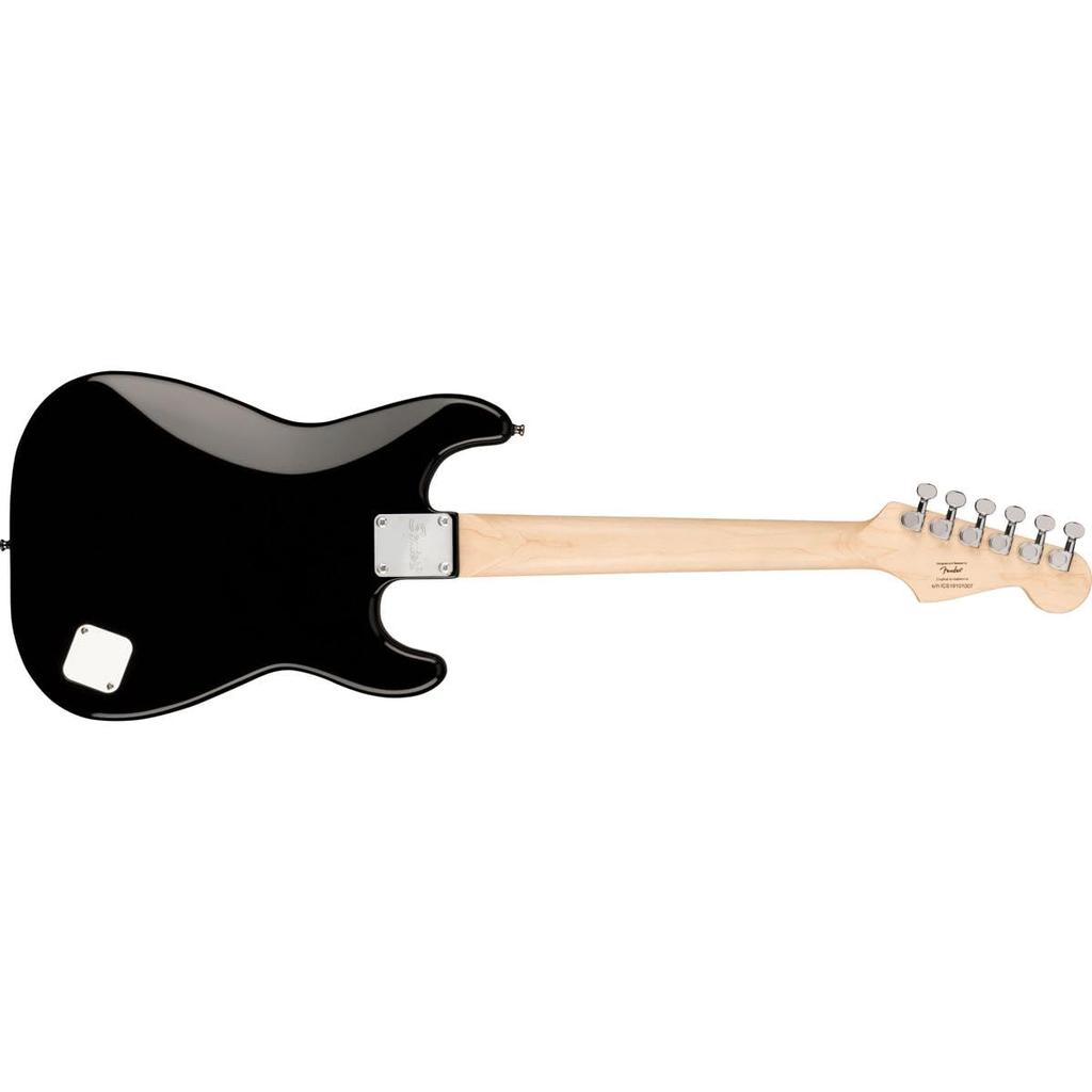 Squier Electric Guitar Mini Laurel Black 370123506 with Soft Case Stratocaster® Left-Handed, Fingerboard,