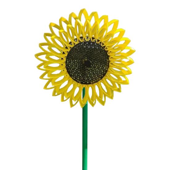 Self-Regulating Wind Turbine Sunflower Daffodil Pinwheel Windmill Outdoor Metal Flower Wind Spinner for Garden Yard Art Decoration