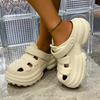 Мода 2025 Горячая Распродажа Женская Обувь Баотоу Женские Тапочки Мода Однотонные Повседневные Тапочки Женские Летние Слингбэки Тапочки на Платформе