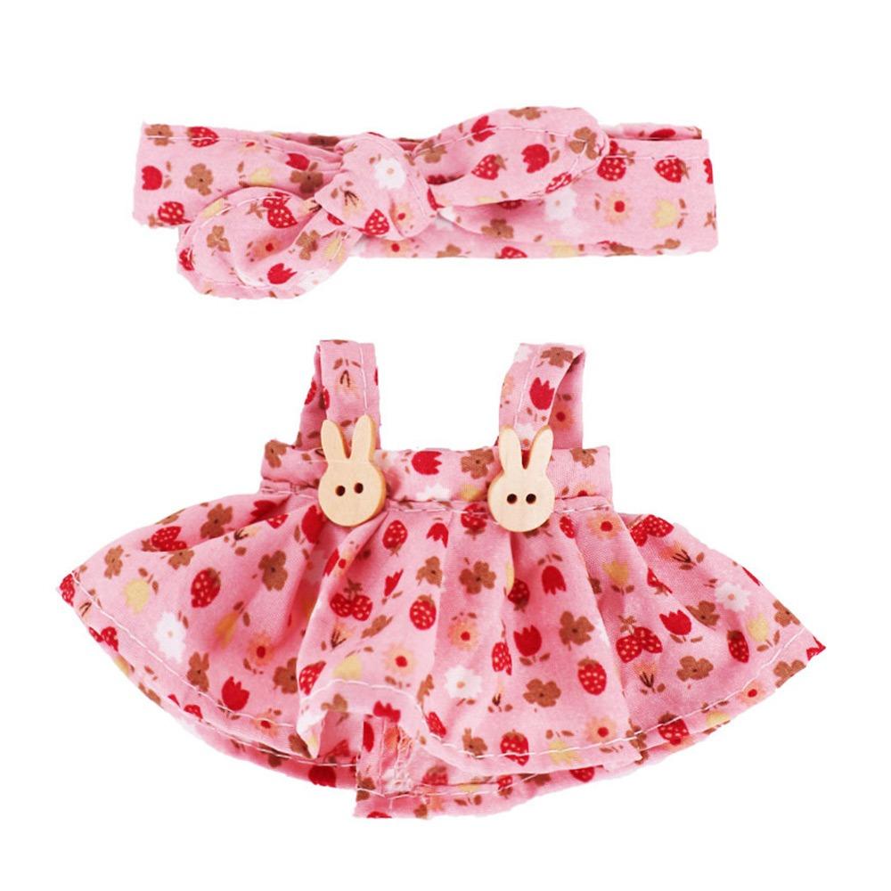 Для 17-сантиметровой плюшевой куклы для одежды, аксессуаров, брюк, юбок, милый комбинезон, платье на подтяжках, праздничные подарки