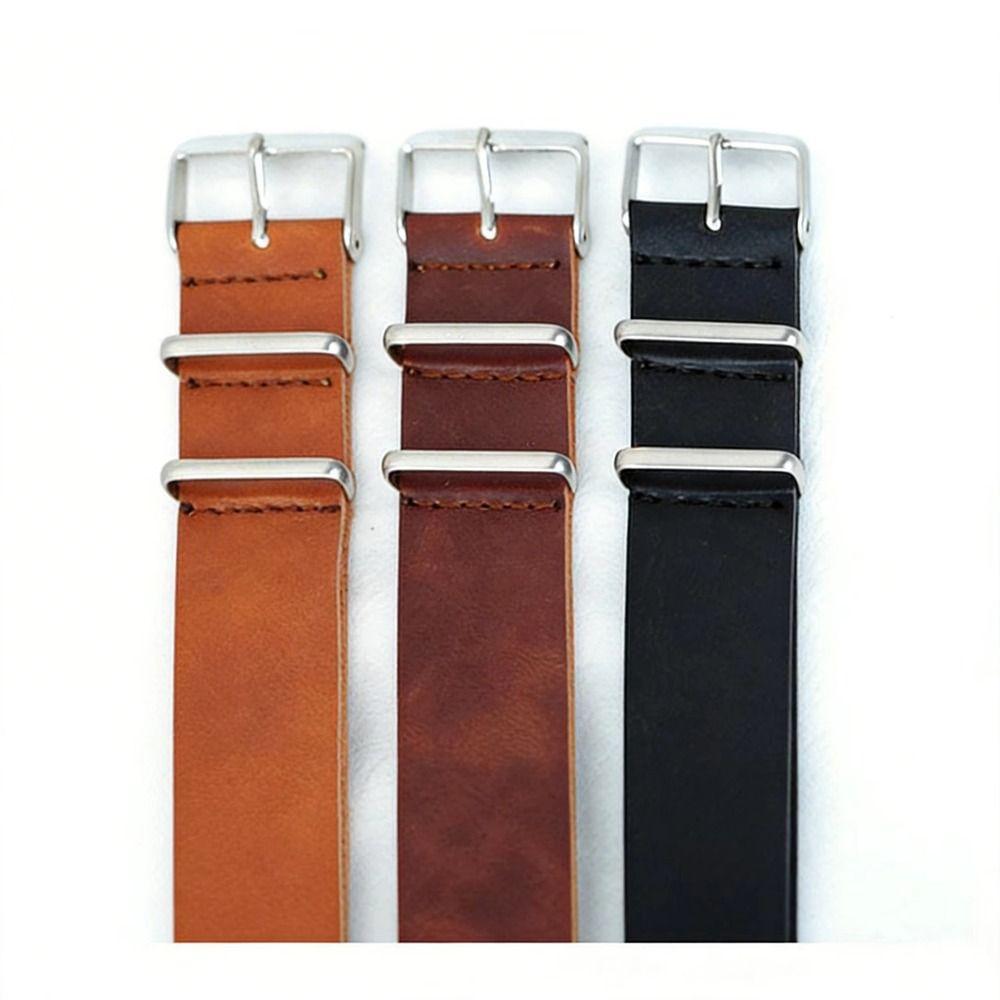 Solid Color Watch Strap PU Leather Wristband Replacement Classic Watch Band Casual Wear