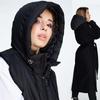 Autumn Winter Ultralight Down Hooded Hats for Women Warm Ring Scarf Hat Neck Zippper Drawstring Coat Scarf Short Tank Top