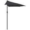 Półparasol Balkonowy, Aluminiowy Słupek, Czarny, 270X135X245 Cm