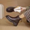 Fur Platform Ankle Snow Boots Winter Plush Warm Leather Shoes Brand 2025 Trend Retro Chelsea Cozy Walking Non Slip Botas Mujer