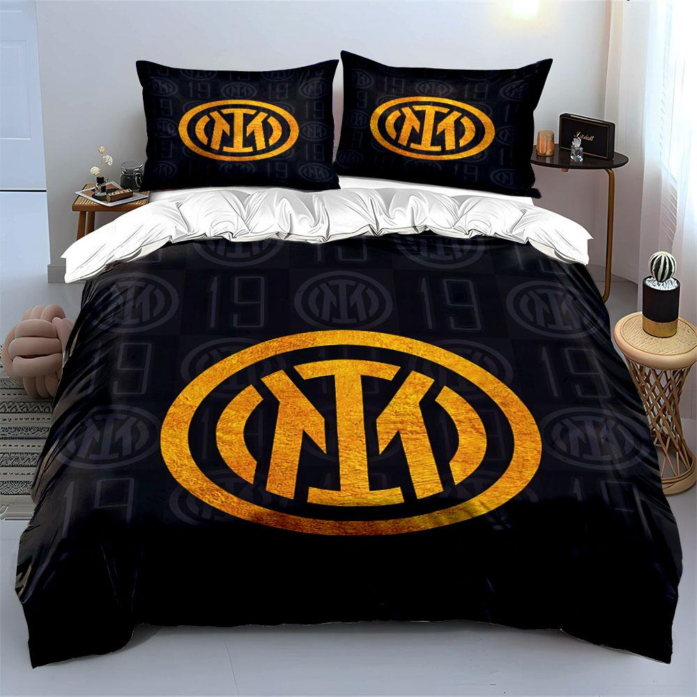 "Blue and Gold Logo Bedding Set" Bedding Duvet Cover Set Duvet Cover Pillowcases (1 * Duvet Cover 2 * Pillowcases, without duvet insert)