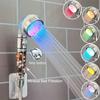 1PC  Light-emitting Color-changing Negative Ion LED Shower Head with Pattern Shower Head HMM