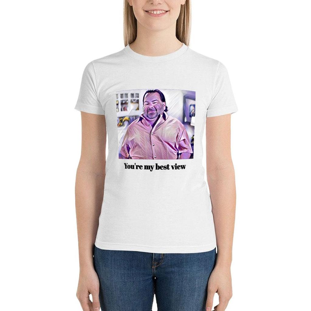 Мой лучший вид Big Ed футболка топы женская одежда смешные черные футболки для женщин