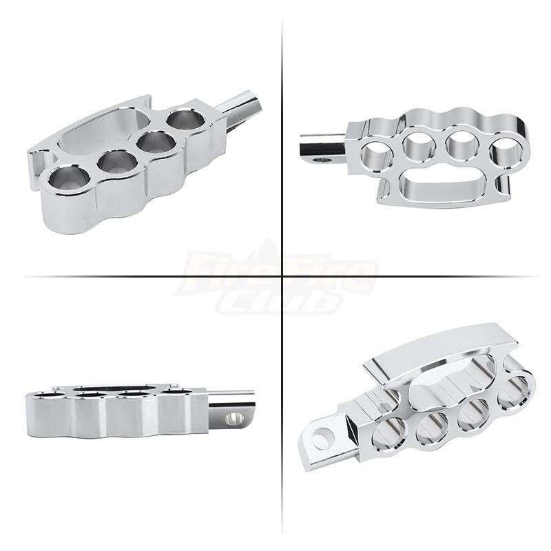 Подножки для мотоцикла, черные хромированные подставки для ног, педали с ЧПУ, подножки для Harley Sportster Softail Dyna Road King Cafe Racer Chopper