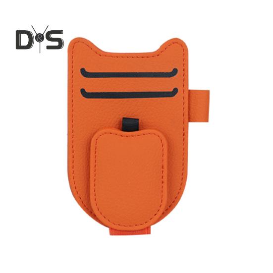 Универсальный зажим для козырька, многофункциональный автомобильный органайзер для солнцезащитных очков, магнитный держатель из искусственной кожи для большинства транспортных средств