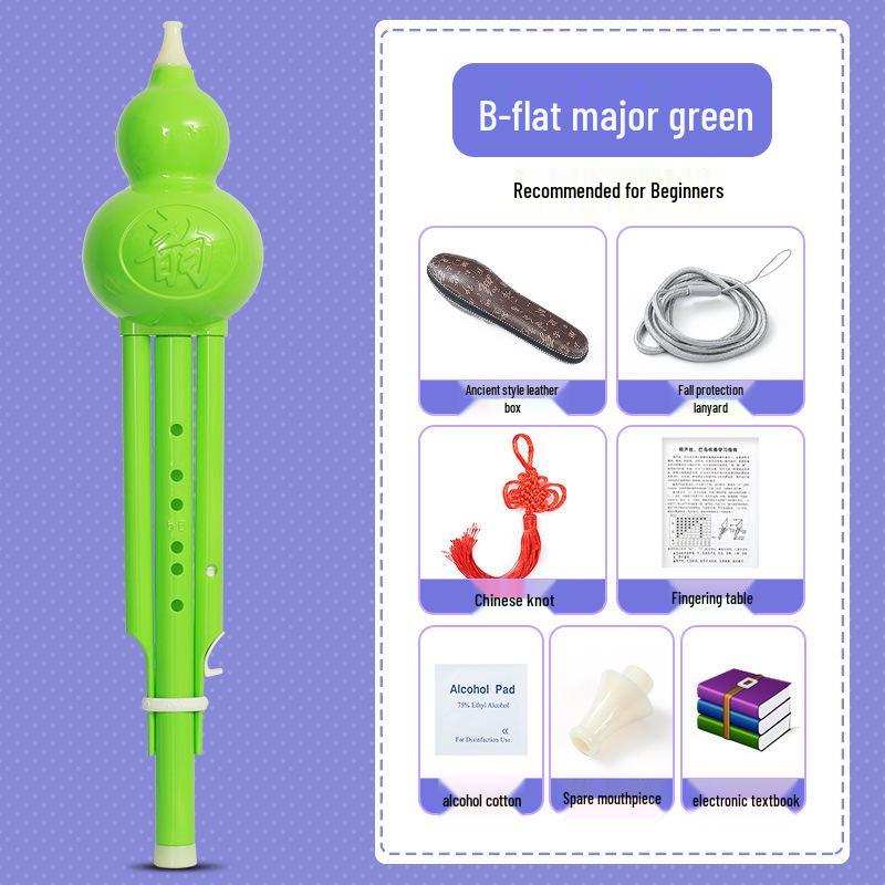 Beginner Hulusi Gourd Flute for Primary School Students - Ethnic B-flat and C Key Musical Instrument