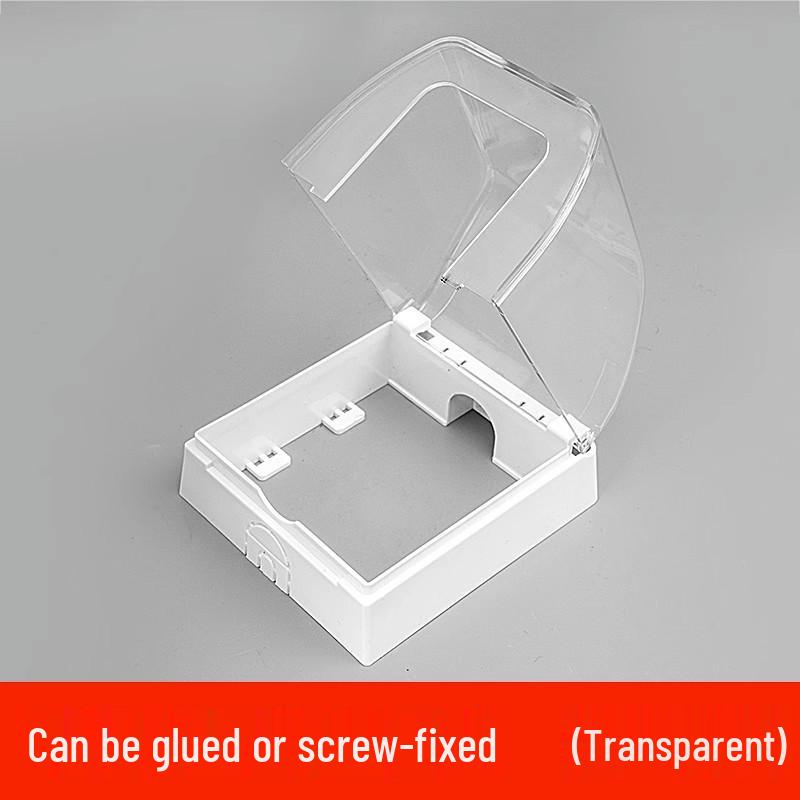 Водонепроницаемая крышка для розетки в ванной комнате, тип 86: Защищенная от детей, клейкая коробка-экран