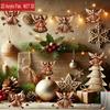 Vintage Wooden Angel Christmas Ornaments Set - Multi-Color Handmade Festive Decor (4 Pieces)