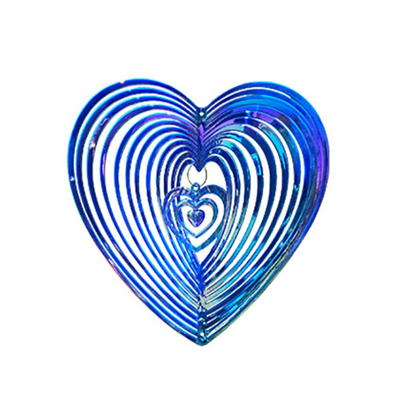 Beating Heart Wind Spinner ABS Wind Catcher Love Rotating Wind Chime Hang Decoration Ornament