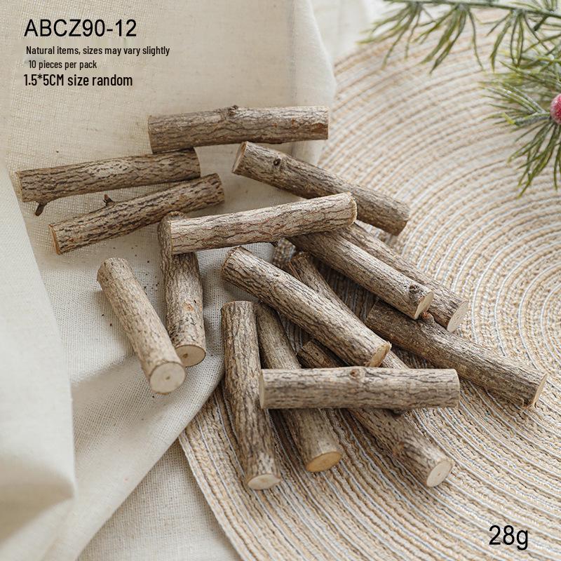 Natural Pine Cones, Logs, and Dried Fruits - Christmas Atmosphere Decoration Supplies