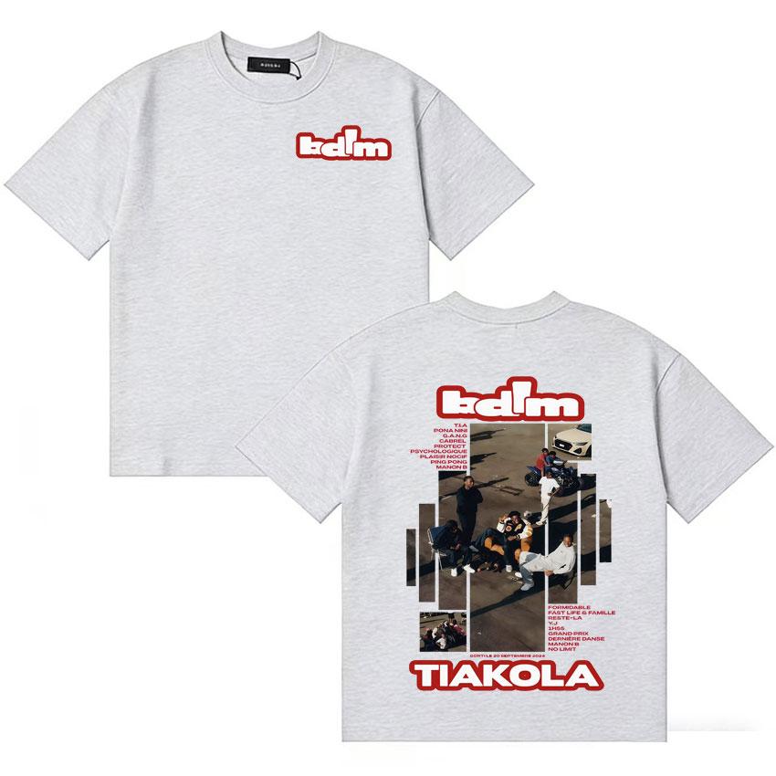 Rapper TIAKOLA Bdim Tour Merch T Shirt Oversized Unisexs Fashion Short Sleeve Tshirt Vintage ONeck Loose Tee Clothing Teenagers