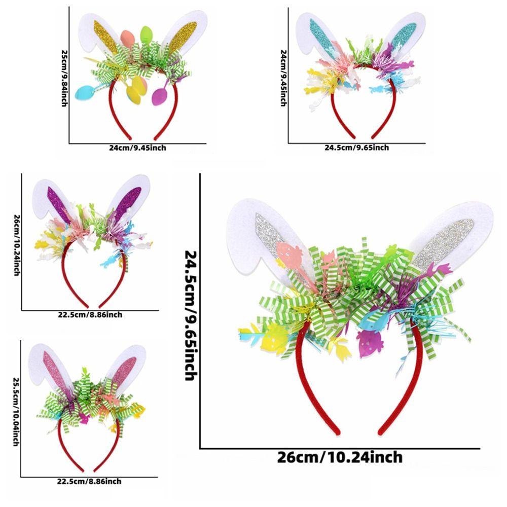 Sequin Easter Rabbit Ears Headbands Wear-resistant Cosplay Headbands  Costume Party Accessories