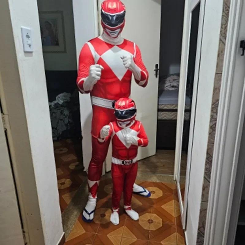 Fantasia Power Samurai Rangers Косплей Костюм Взрослый Morpher Mighty Morphin Супергерой Маска Комбинезон Зентаи Костюм Хэллоуин