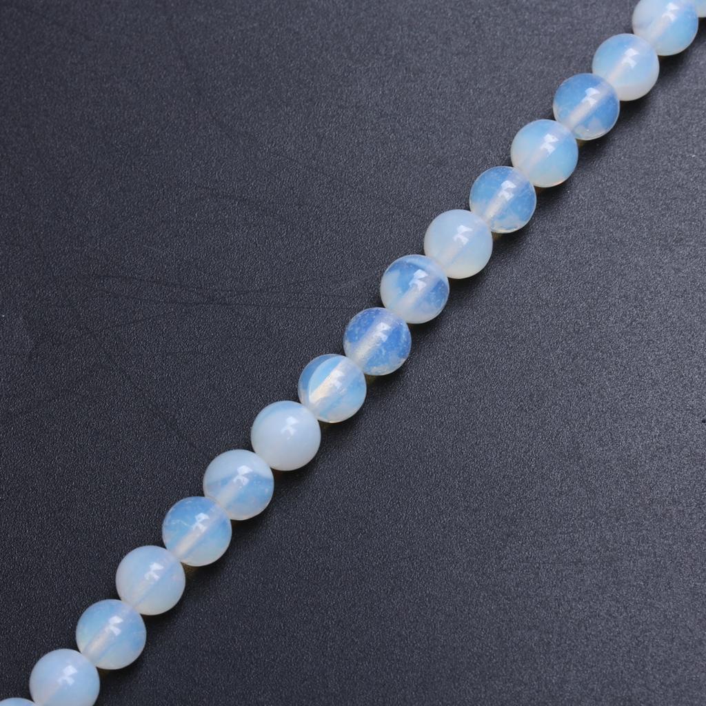 Creative Jewelry Making For Necklace Bracelet Round Charms Natural Opal Stone 4/6/8/10/12mm DIY Spacer Loose Beads