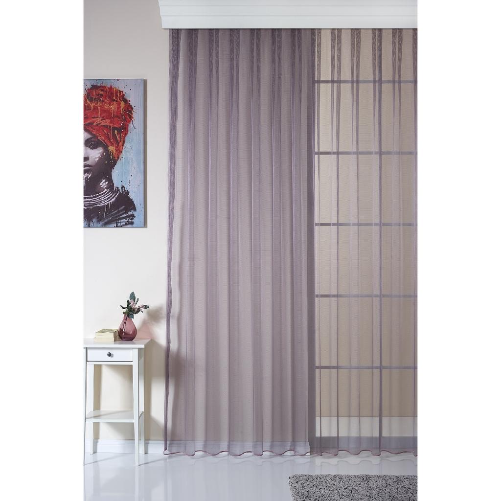 Изумрудно-зеленая зеленая глажка яркая тюлевая занавеска - Olin - без ворса - экстракты усадки