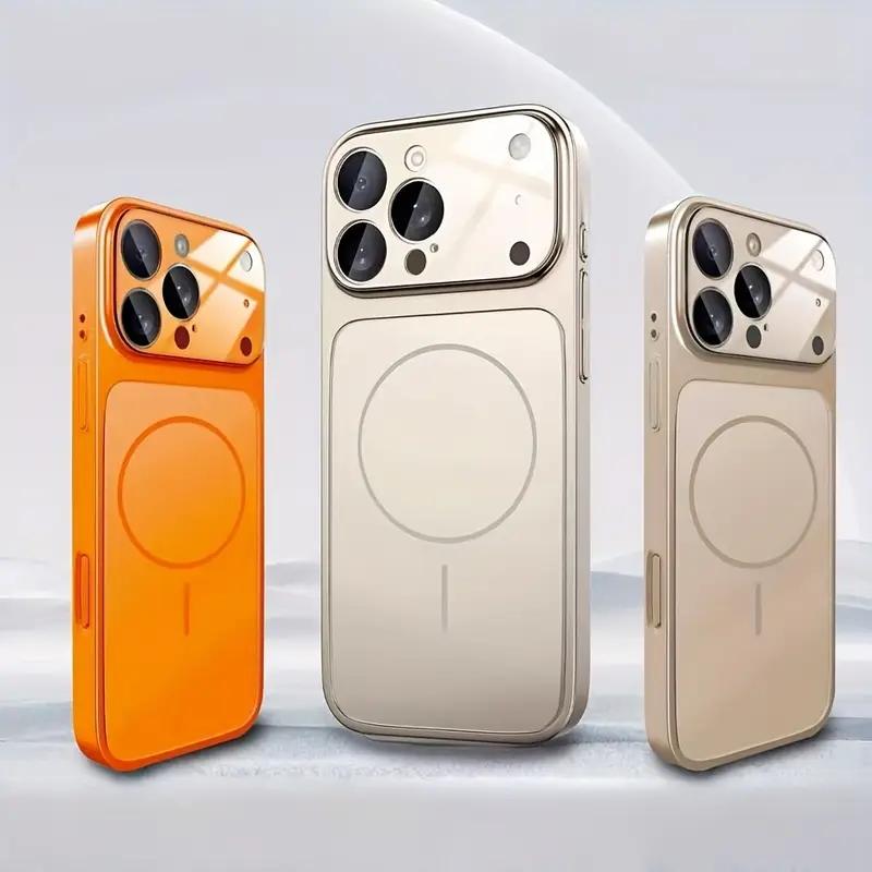 Оригинальный стеклянный матовый чехол для телефона Nano Matte для iPhone 17 16 15 14 13 Pro Max 17 Air Магнитный для Magsafe Беспроводная зарядка Бронированный Funda