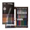 Pentel Energel Gel Ink Ballpoint Limited Silver 7 Colors Pen, Knock-Style Edition, 0.5mm, Body, BLN75-L7,
