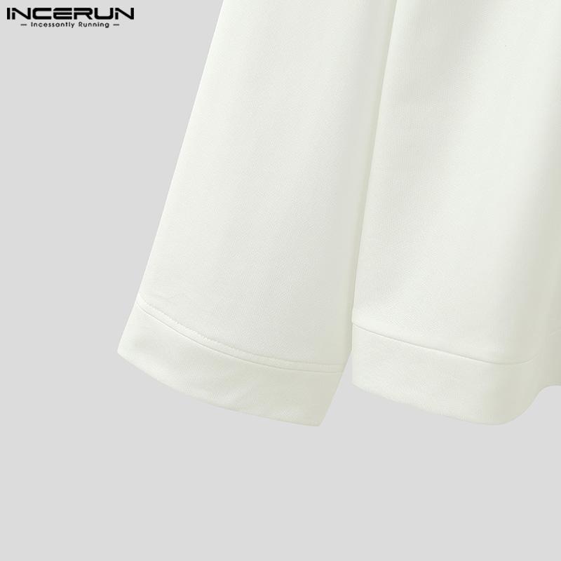 INCERUN Мужские свободные повседневные топы-пуловеры с круглым вырезом и длинным рукавом с принтом