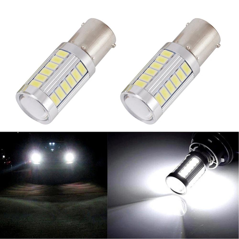2Pc 12V LED Car Reversing Light Socket Tail Bulb Reverse Lamp Daytime Running Light Signal Light