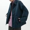 Uniqlo Однотонный карманный однобортный пиджак Мужские пиджаки Темно-синий 457986-67