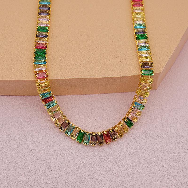 Elegant Zircon Choker Necklace: European and American Style