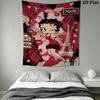 betty boop Wall Tapestry Aesthetic Wall Hanging Printed Fabric Blanket Decorative Tapestries for Bedroom Living Room Home Decor