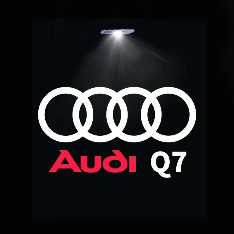Car Door Led HD Welcome Light Laser Projector Lamp For AUDI Q5 Q3 A3 8l 8V RS Sline S5 S3 Quattro Q7 A4 B9 A5 A7 A6L Accessories