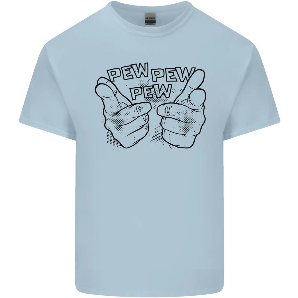 Pew Pew Pew Hands Funny Lightsaber Sci-Fi Kids T-Shirt Childrens
