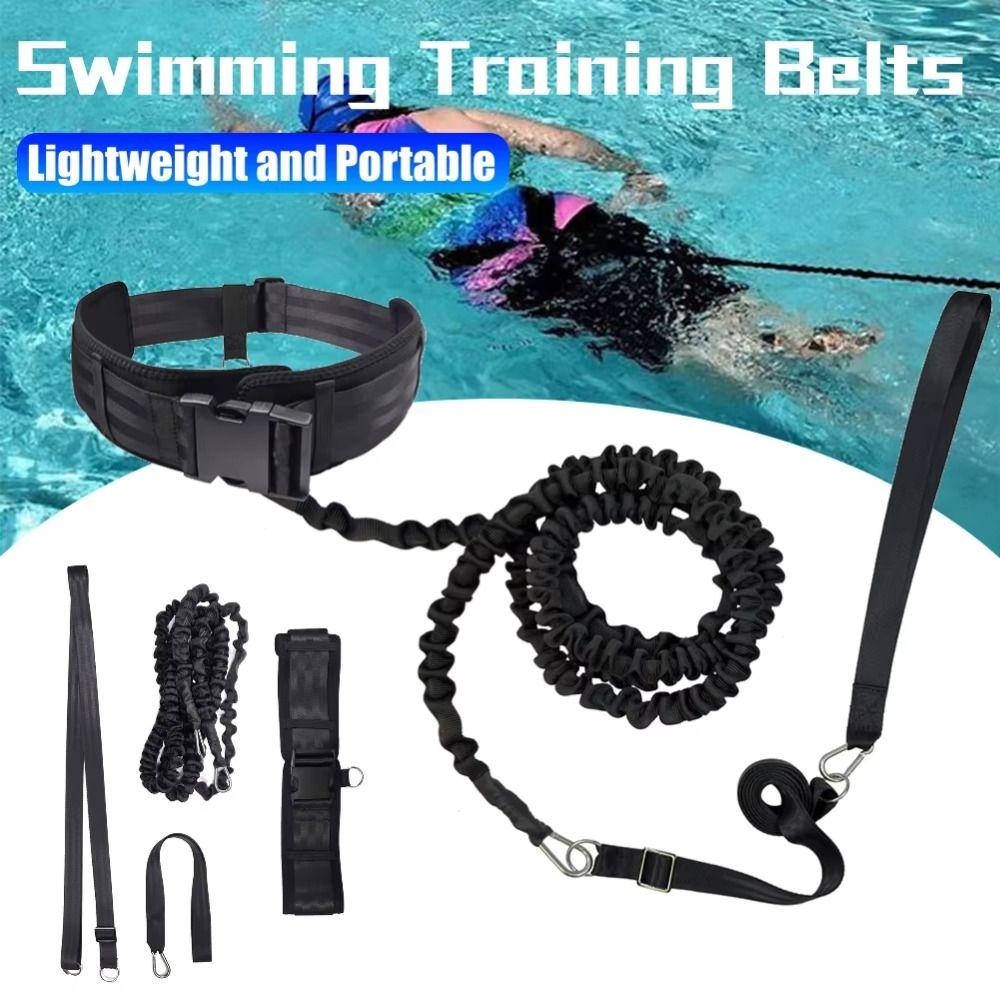 Эластичные ленты Тренировочный пояс для плавания Тренировочный поводок Тренажер для плавания в бассейне Спортивное оборудование