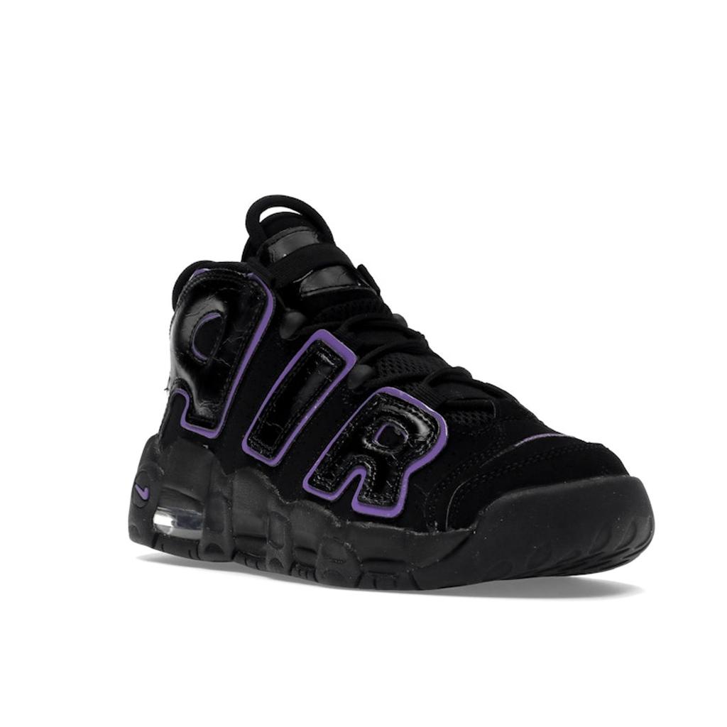 Nike Air More Uptempo GS Black Action Grape Kids Sneakers White Metallic-Gold DX5954-001