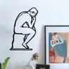 Thinker Metal Wall Art - Modern Minimalist Line Design | Stylish Wall Decoration for Bedroom, Living Room, and Office